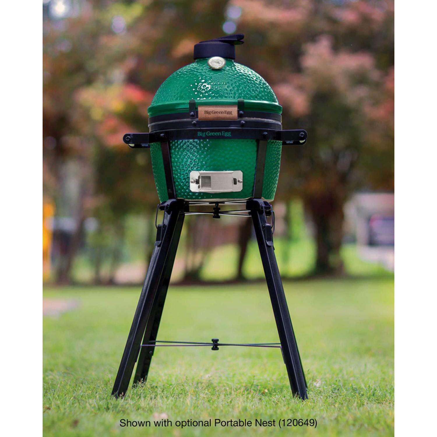 Big Green Egg 13 in. MiniMax Charcoal Kamado Grill and Smoker Green - Image 2