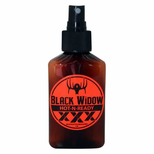 Black Widow Deer Lures R0168 Red Label Southern, Hot-N-Ready XXX 3oz., Standing - Peak of Estrus Doe Estrus