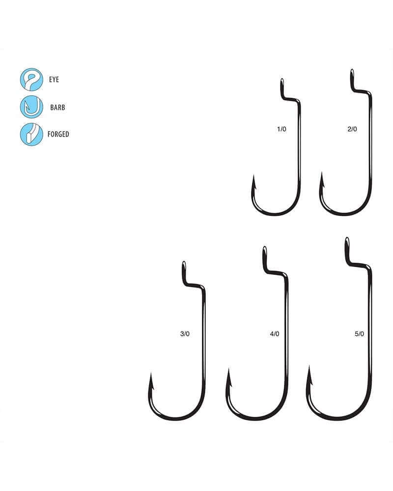 Gamakatsu 54415 Gamakatsu Nano Alpha Worm Hooks - RB Black - Image 4