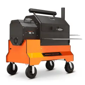 Yoder 9612O22-000 YS640S Comp (Orange) + Stainless Steel Shelves + 2nd Level Slide-Out Cooking Shelf