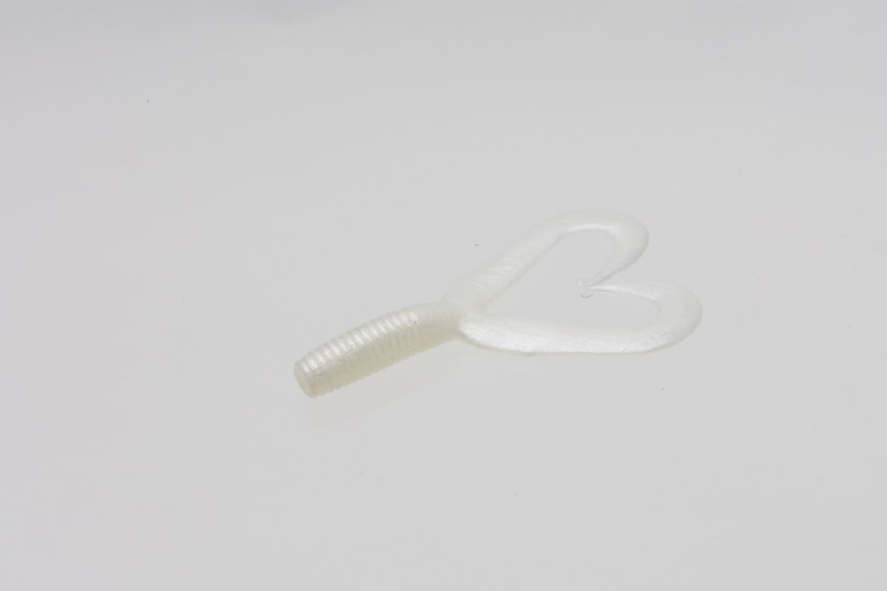 ZOOM 020-045 ZOOM Creepy Crawler Twin Tail 3" White Pearl