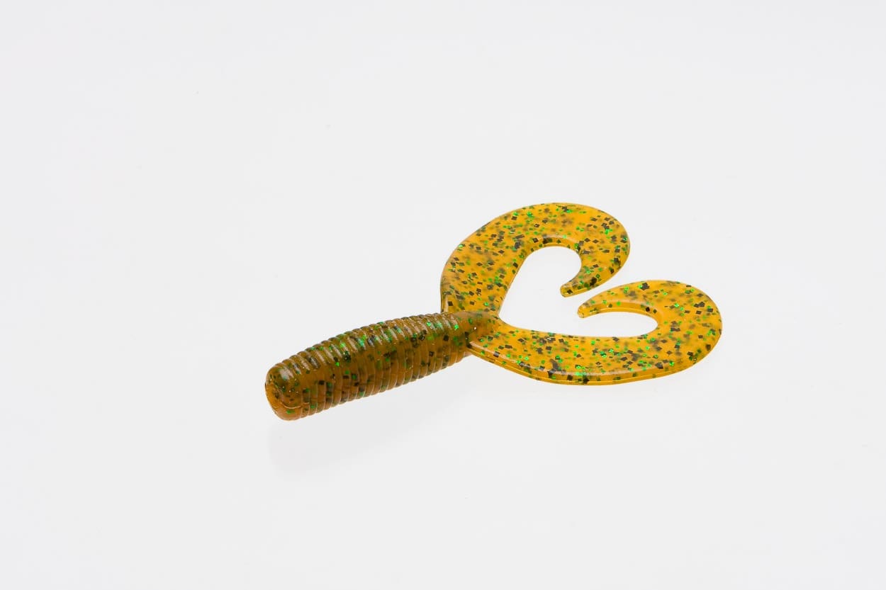 ZOOM 034-097 ZOOM Fat Albert Twin Tail 3.5" Rootbeer Pepper Green