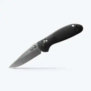 Mini Griptilian® Drop-Point Knife - Black Grivory®