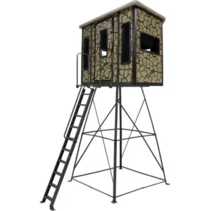 PENTHOUSE BOX BLIND W/ ELITE 10' TOWER / STEEL WALL CONSTRUCTION/ CRACKED MUD