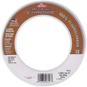 BerkleyProSpec Chrome 100% Fluoro Leader/Leader Wrist Spool/Clear