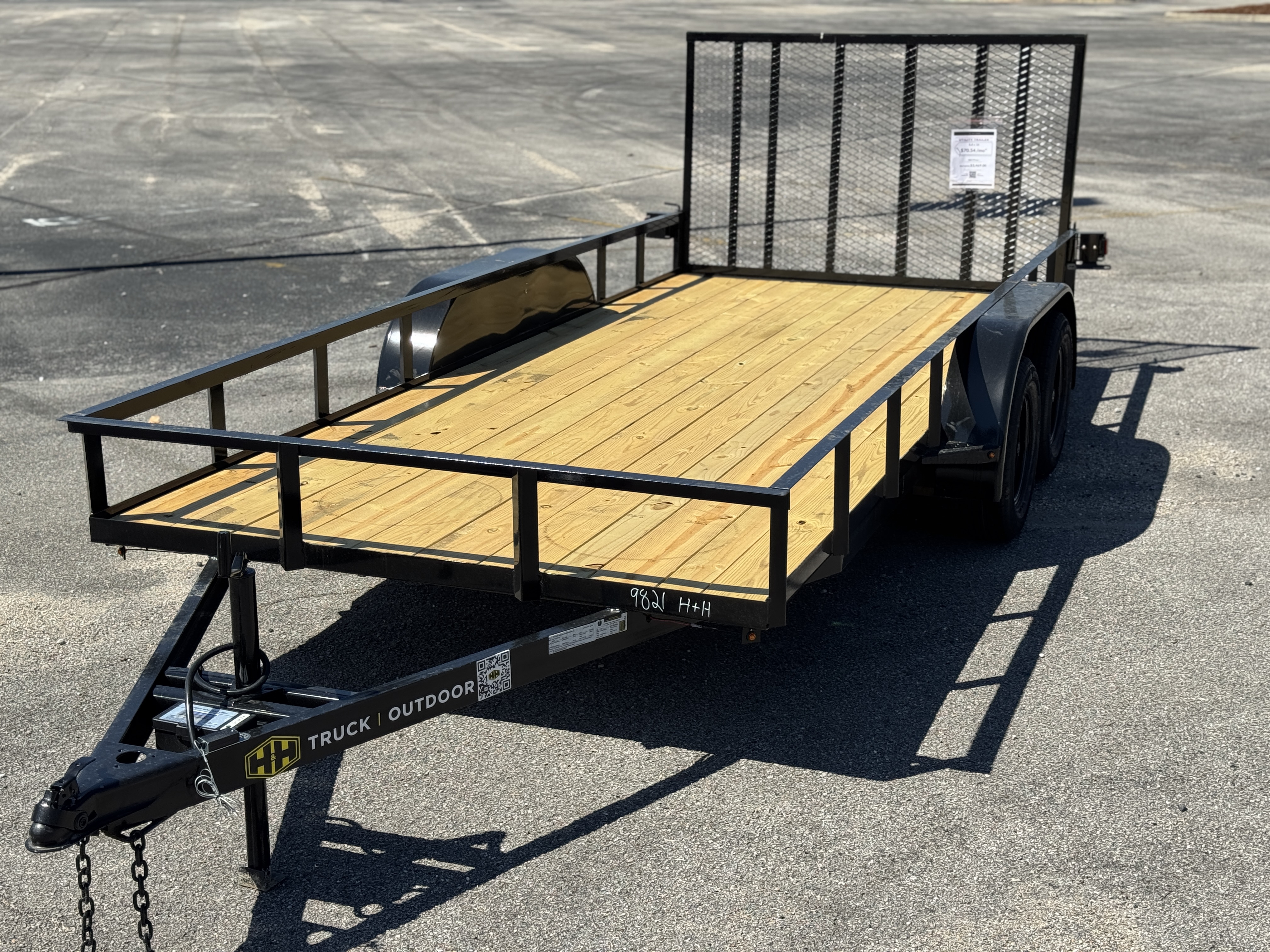 Bye-Rite 6.6x16 Light Duty Tandem Axel Utility Trailer