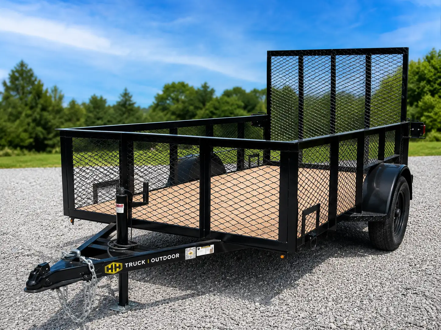 Bye-Rite 5x10 Light Duty Single Axle Utility Trailer w/ 2' Mesh Sides - UL510MS2