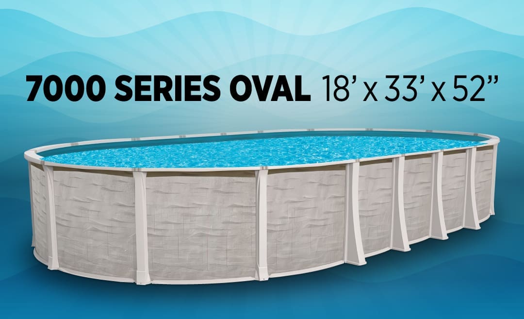 H&H 7000 Series 18x33x52 oval above ground pool