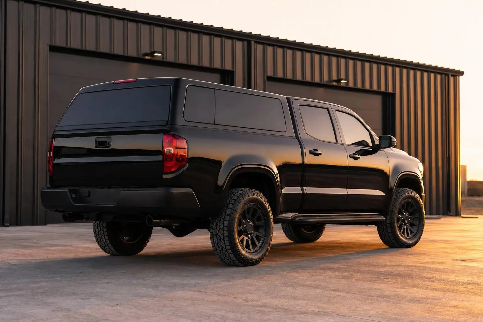 Pickup truck with a LEER cap